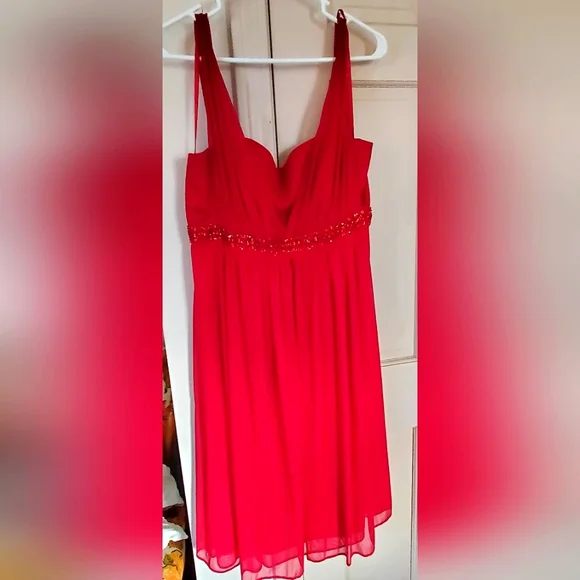 jessica howard red dress Vintage Jessica Howard Red Floral Maxi Dress Size M